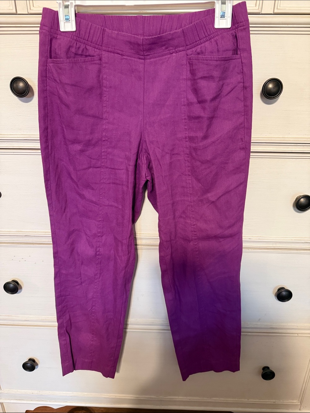 J. Jill Vibrant Purple Cropped Pull-On Pants